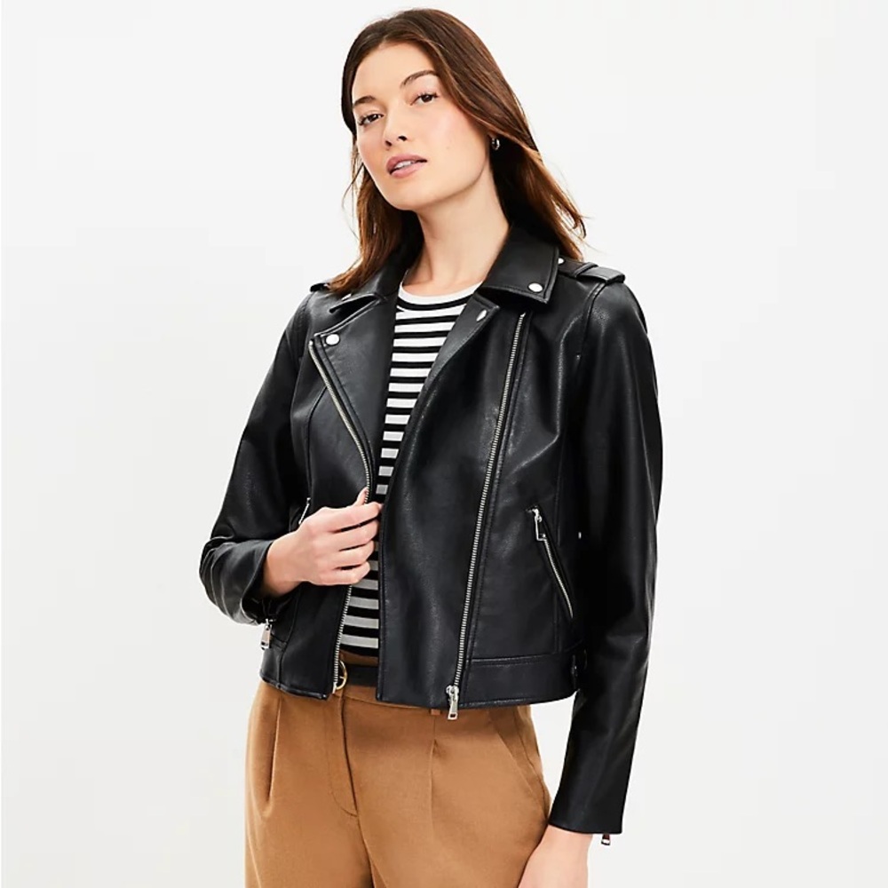Loft Pebbled Leather Jacket